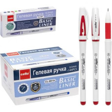 ручка Cello CL-801 гелева червона 0,5мм.  (12/144/1728)