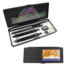 готовальня J.Otten M-3600  9 предм. чорна коробка  (12/144)