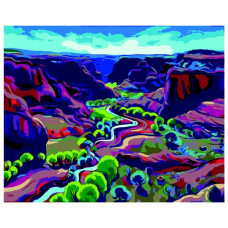 картина за номер. Zibi ART Line 40х50см. "Кольоровий каньйон"  ZB.64109  (20)