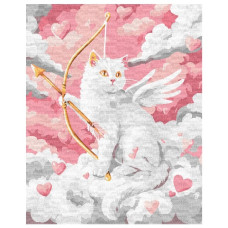 картина за номер. Ідейка 40х50см. "Котячий Купідон"  КНО5207