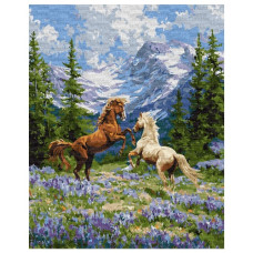 картина за номер. Ідейка 40х50см. "Вільна пара у лісі"  КНО6866