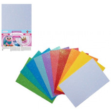 фоаміран Santi товщ. 1,7мм. А4/10кол. з гліттером "Fashion colors"  742687  (100)