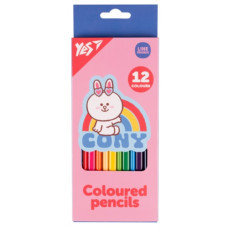 олівці кольор. YES 12кол. Line Friends карт. уп. заточ.  290718  (12/240)