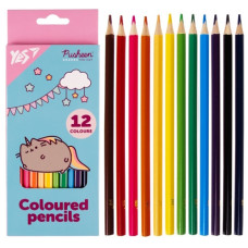 олівці кольор. YES 12кол. Pusheen карт. уп. заточ.  290721  (12/240)