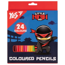 олівці кольор. YES 24кол. Ninja карт. уп. заточ.  290743  (6/120)