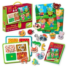 гра з липучками "Чиє забарвлення? Де чия мордочка?" Vladi Toys  VT1310-06