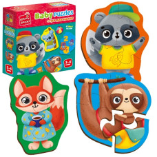 пазли картонні з грою "Тварини. Іграшки" Vladi Toys  VT1722-27