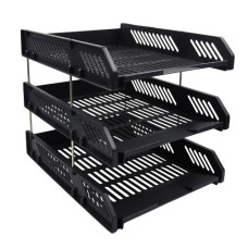 лоток J.Otten пластиковий горизонтальний на 3 секціі чорний  DSCN3091-BK  (24)