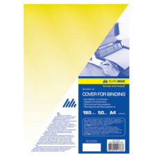 обкладинка для брошурування Buromax А4 180мкр. прозора жовта  ВМ.0560-08  (50/1000)