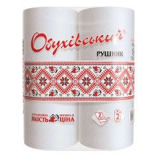 рушник паперовий "Обухівський" двошаровий набір 2шт.  (24)