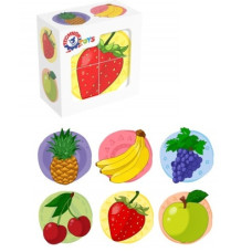 кубики 4шт. "Фрукти" 1332 Техн  (22)