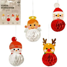 набір підвісних паперових новорічних прикрас 4шт "Новорічні персонажі"  CG-5/123503  (12/240)