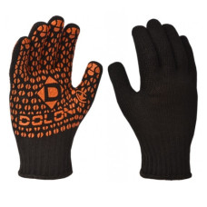 рукавиці трикотажні робочі чорні з ПВХ, стандарт, 7 клас  10315  (300)