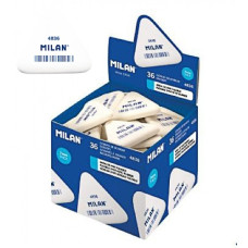 гумка Milan 4836В трикутна біла 5х4,4х0,7см. в карт. уп. - 36шт.  (36/324)
