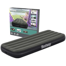 велюр. матрац Bestway сірий 185х76х25см., до 100кг., флоковане покриття, в кор. 35х31х6см. 6713К (1)