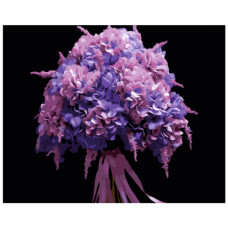 картина за номер. Strateg 40х50см. "Рожева гліцинія"  АН1253