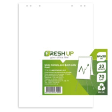 блок паперу для фліпчартів Fresh без лініювання 10арк. 64х90см. в поліет. пакеті   FR-10L  (1/10)