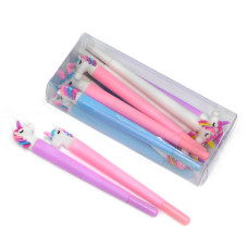 ручка J.Otten DSCN1670 силіконова гелева дитяча "Конячки" синя  (12/144/1728)