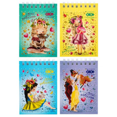 блокнот Zibi Little Princess А7/40арк. на спіралі, карт. обкл.  ZB.12103  (20)