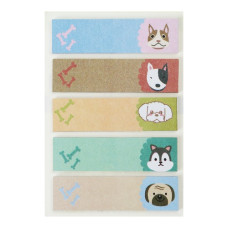 закладки з кл. шаром Zibi паперові "Dogs" 44х12мм. 5 диз.х20арк.  ZB.15101  (30/540)