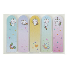 закладки з кл. шаром Zibi паперові "Cattycorn" 44х12мм. 5 диз.х20арк.  ZB.15106  (30/540)