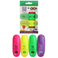 набір текст-маркерів Zibi Tutti-Frutti 4кол.  ZB.2702  (12/144)