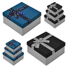 набір подарункових коробок "Miss you" 3шт. (19х19х10см. + 17х17х8см. + 15х15х7см.)  R33314S  (36)