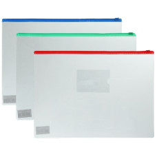 тека Buromax із пластиковою блискавкою А4 пласт. прозора  ВМ.3946-99/02/04/05  (12/120/480)