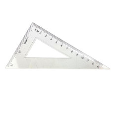 трикутник пластмасовий прозорий 14см. шовкографія, прозорий, 30х90х60*  (25)