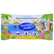 серветки вологі Summer Fresh  15шт.  (72)