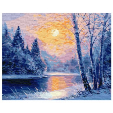 картина за номер. Ідейка 40х50см. "Зимовий вечір"  КНО2872
