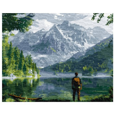 картина за номер. Ідейка 40х50см. "Гірський краєвид"  КНО2902
