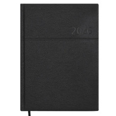 щоденник Buromax ORION чорний, датований на 2026 рік  А5, штучна шкіра/поролон  ВМ.2150-01