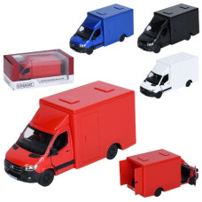 машина Kinsmart мет. SPRINTER budka, відч. двері, гум. кол., в кор. 16х7х7,5см.  KT 5471 W  (24)