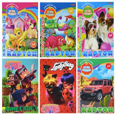 картон кольоровий Polly  А4  9кол./9арк.  (20)