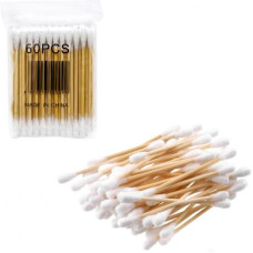 ватні палички дерев.  60шт. 75мм. в кул. 9х5х2см.  7034-60/86124  (24/720)