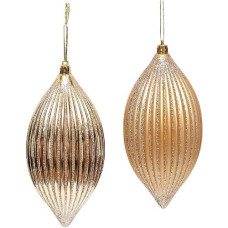набір іграшок ялинкових 2шт. 16х8см., золото із золотим гліттером  6279-5/241603D/119753  (1/54)