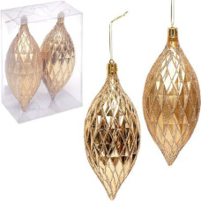 набір іграшок ялинкових 2шт. 17х6см., золото  6279-6/241604G/119763  (1/54)