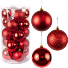 набір кульок ялинкових 8см. 20шт., червоний  YH-9139/124027  (1/12)