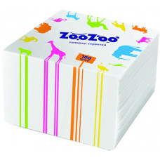 серветки ZooZoo 100шт. 24х23см. білі  (48)