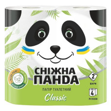 папір туалетний Сніжна панда Classic двошаровий  4шт./уп., ціна за упаковку!!!  (16)