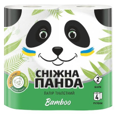 папір туалетний Сніжна панда Bamboo двошаровий  4шт./уп., ціна за упаковку!!!  (16)