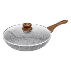 сковорідка Styleberg 24см. зі скляною кришкою, гранітне покриття  2993  (12)