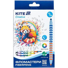 фломастери Kite двосторонні 12шт./24кол.  К-1151  (12/96)