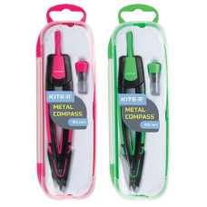 циркуль Kite металевий + грифель у футлярі 16см.  К21-388  (12/144)