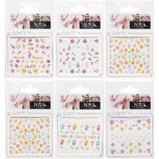 наліпки на нігті А7 кольорові 3D мікс  000356/114448  (12)