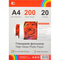 фотопапір Color-It глянцевий А4/200гр./20арк.  495/10202  (80)