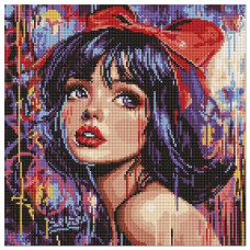 алмазна мозаїка Ідейка 40х40см. "Сучасна Білосніжка "  АМО8315