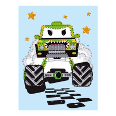 алмазна мозаїка Ідейка 15х20см. "Зелена машинка" без підрамника  AMV1227