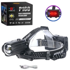 ліхтарик налобний на 3 акум. 18650, zoom, Power Bank, ЗП Type-C  BL-T35-P160